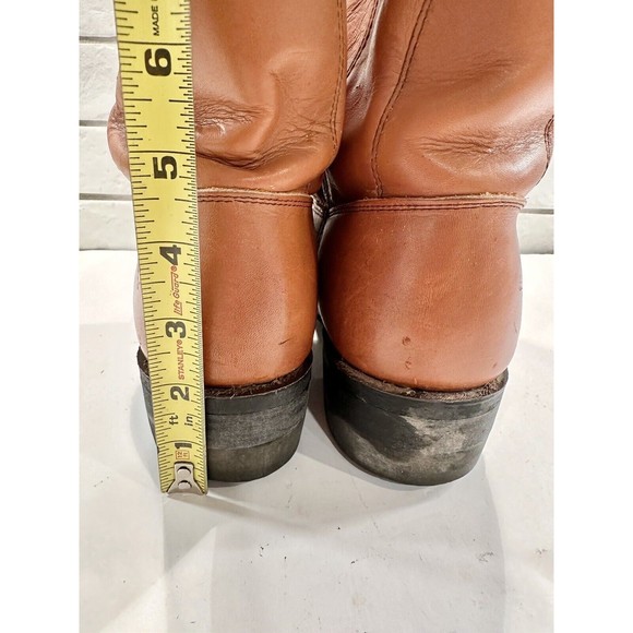 Cowboy Work Boots Leather MADE IN USA Sz 9 Oil & Chemical Resistant Soles - Picture 11 of 16